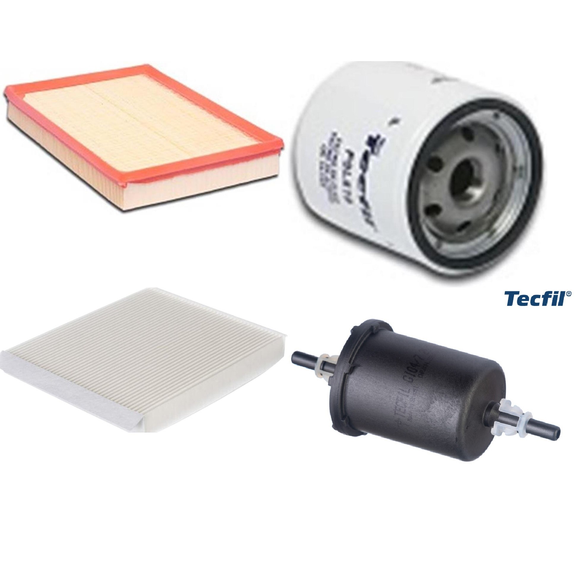 Kit Filtros de Ar do Motor, Óleo, Cabine e Combustível - Tecfil - ACP004 / ARL8825 / GI04/7 / PSL619