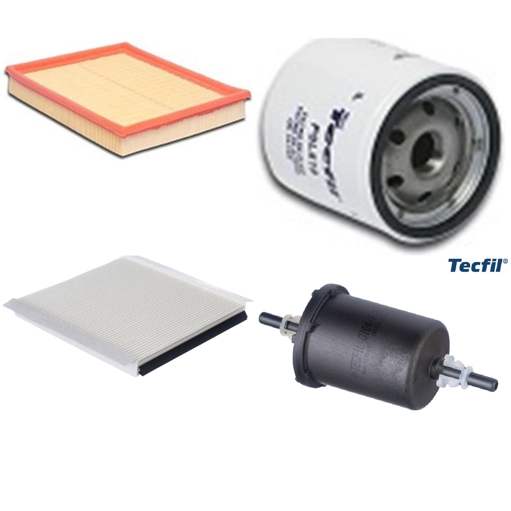 Kit Filtros de Ar do Motor, Óleo, Cabine e Combustível - Tecfil - ACP006 / ARL8840 / GI04/7 / PSL619