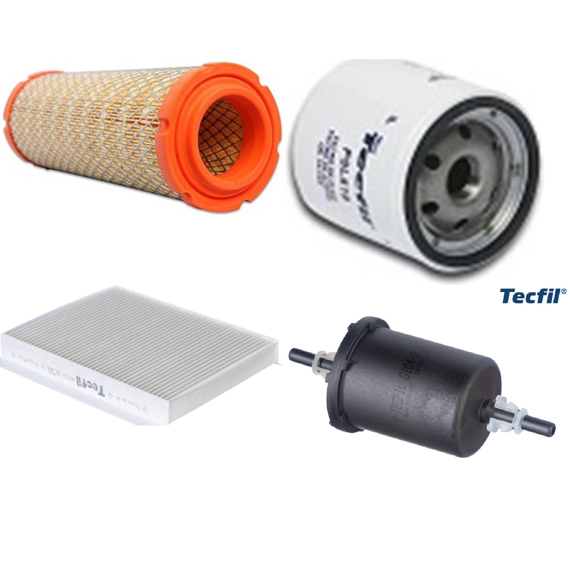 Kit Filtros de Ar do Motor, Óleo, Cabine e Combustível - Tecfil - ACP131 / ARS1029 / GI04/7 / PSL619