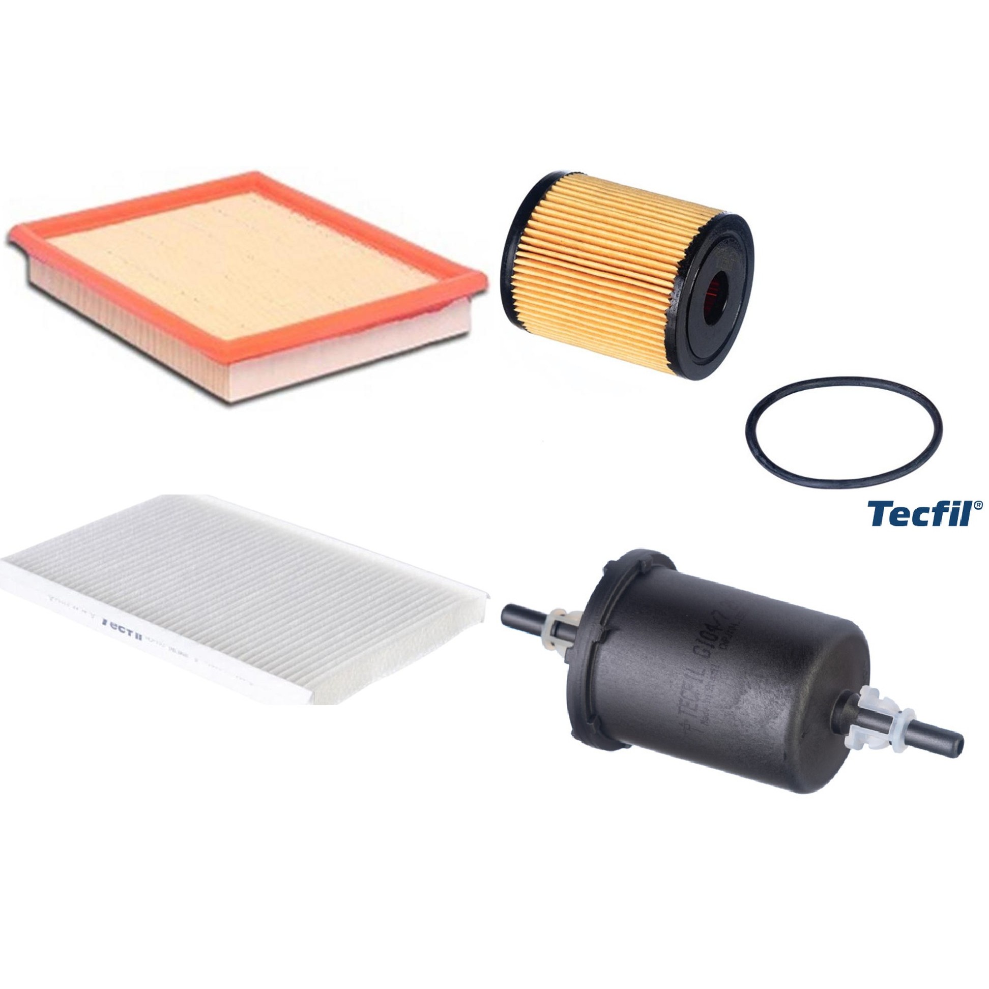 Kit Filtros de Ar do Motor, Óleo, Cabine e Combustível - Tecfil - ACP103 / ARL4150 / GI04/7 / PEL119