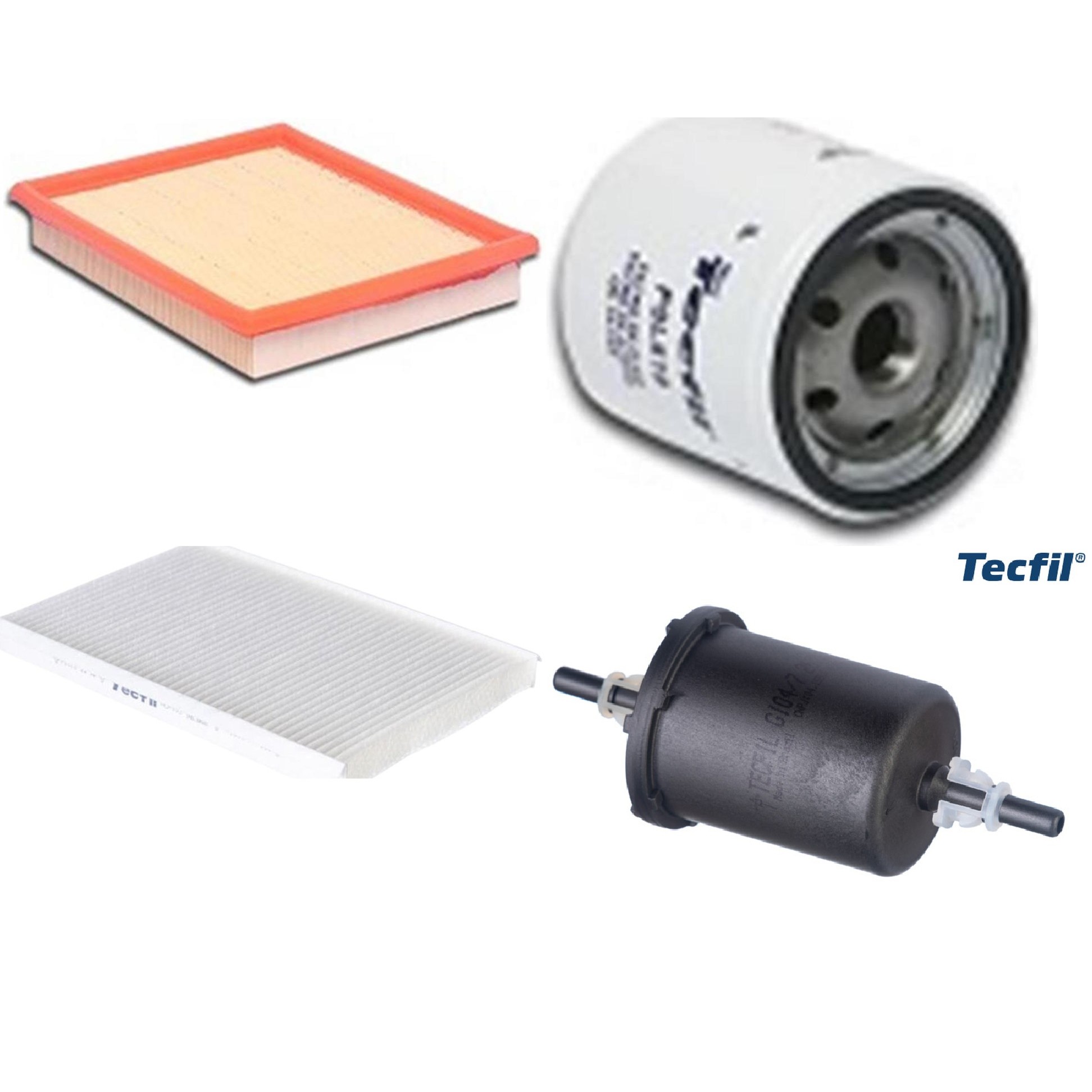 Kit Filtros de Ar do Motor, Óleo, Cabine e Combustível - Tecfil - ACP103 / ARL4150 / GI04/7 / PSL619