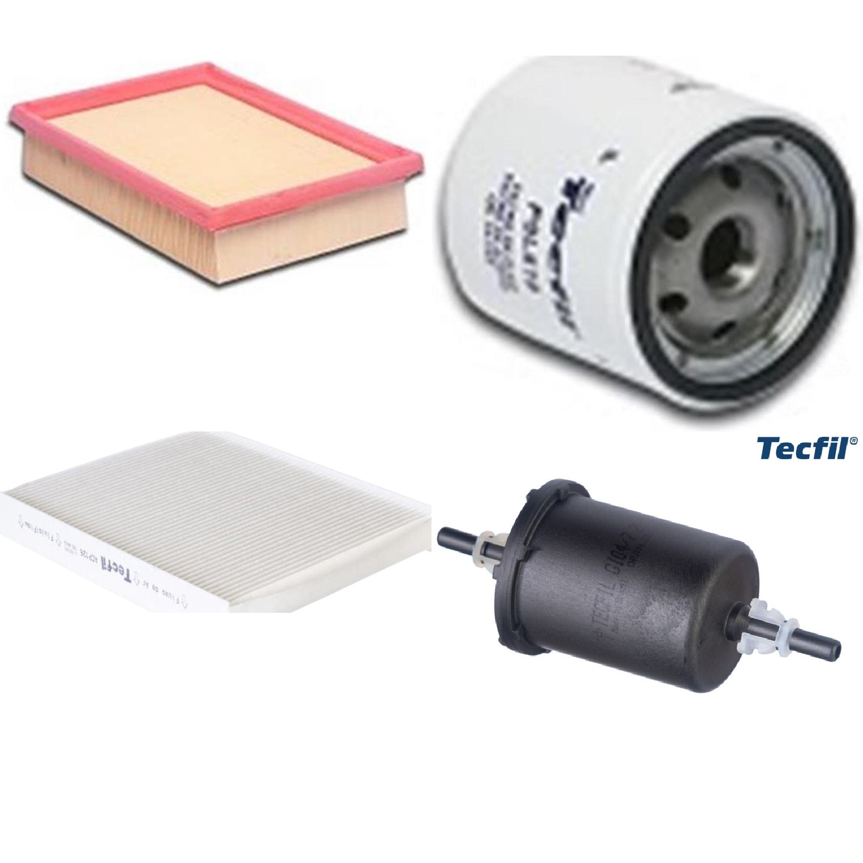 Kit Filtros de Ar do Motor, Óleo, Cabine e Combustível - Tecfil - ACP126 / ARL8829 / GI04/7 / PSL619