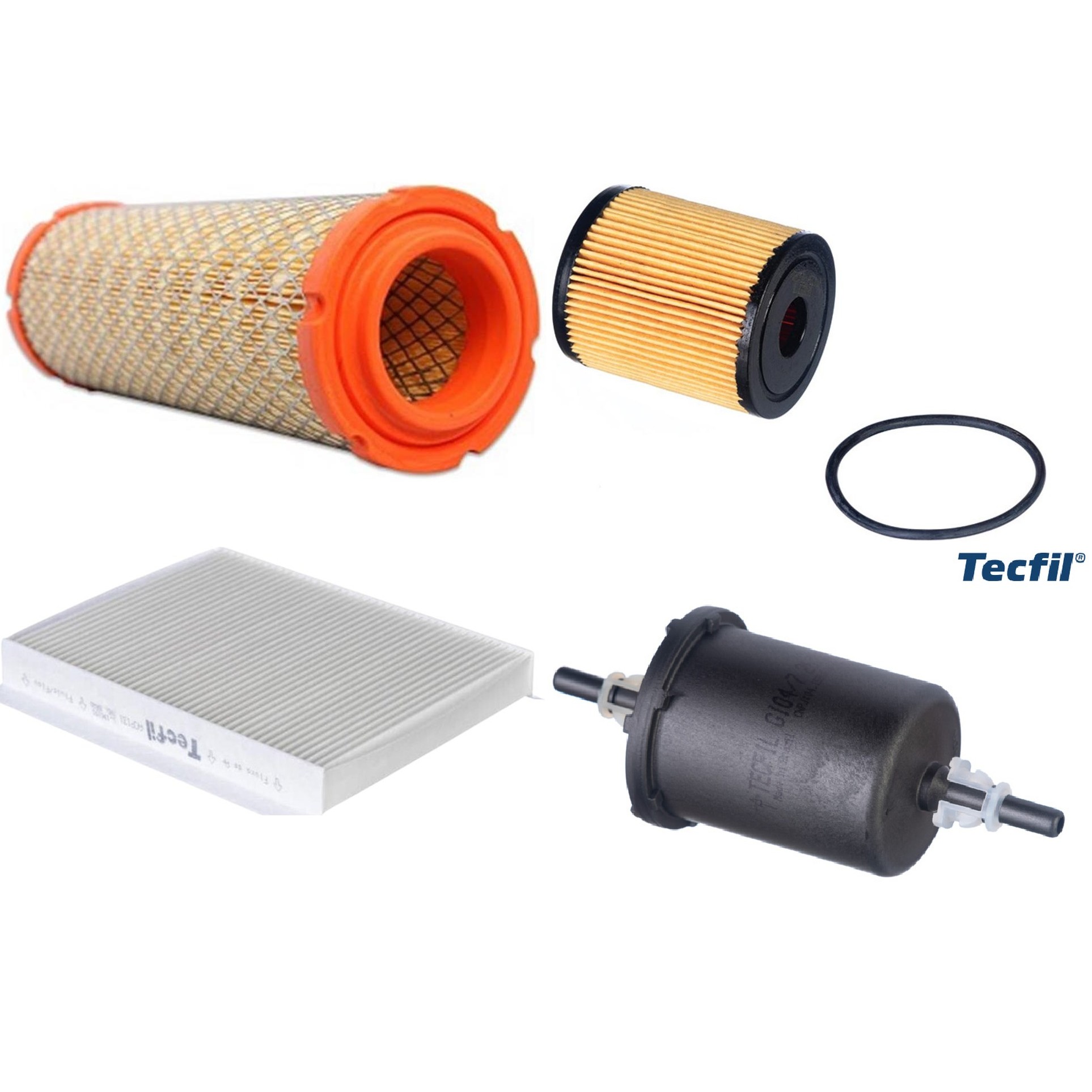Kit Filtros de Ar do Motor, Óleo, Cabine e Combustível - Tecfil - ACP131 / ARS1029 / GI04/7 / PEL119