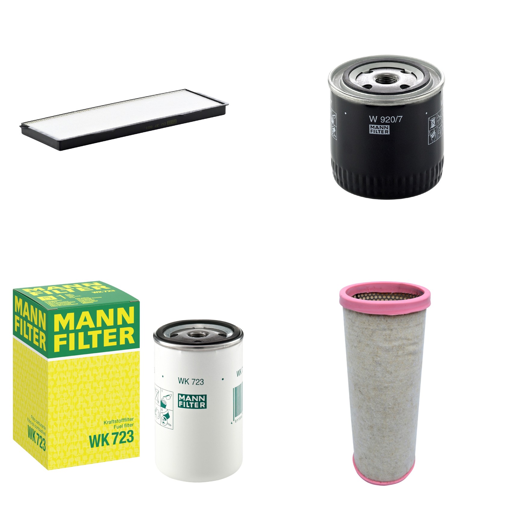 Kit Filtros de Ar Combustível Cabine Ar Condicionado Óleo - Mann-Filter - CF1711 - CU37001 - W920/7 - WK723