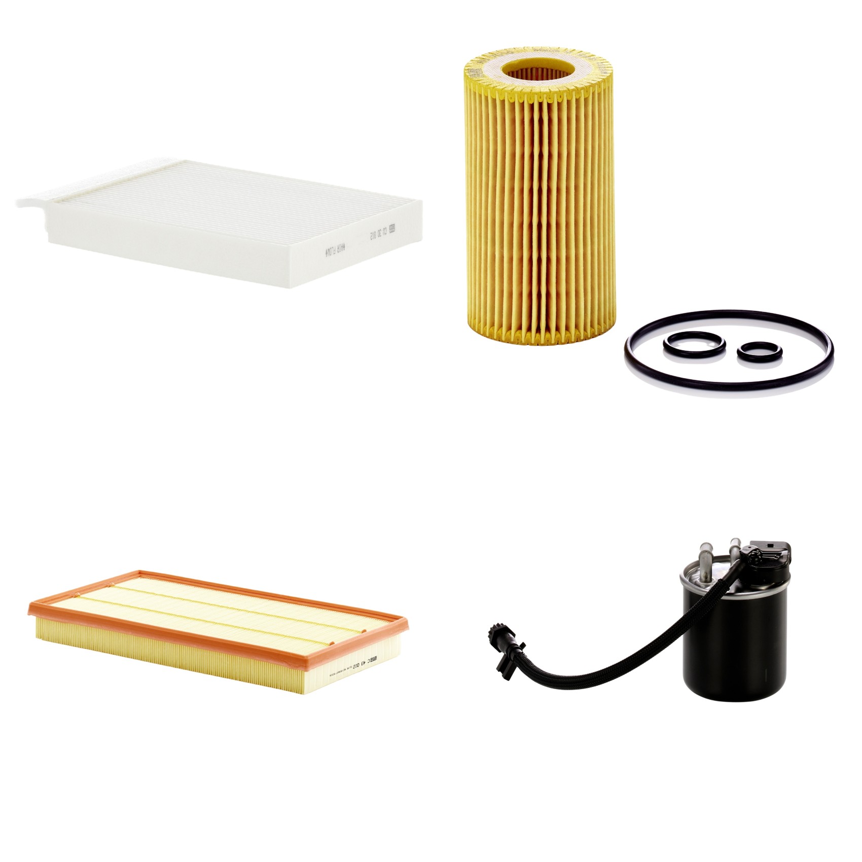Kit Filtros de Ar Combustível Cabine Ar Condicionado Óleo - Mann-Filter - C43002 - CU30012 - HU7010z - WK820/19