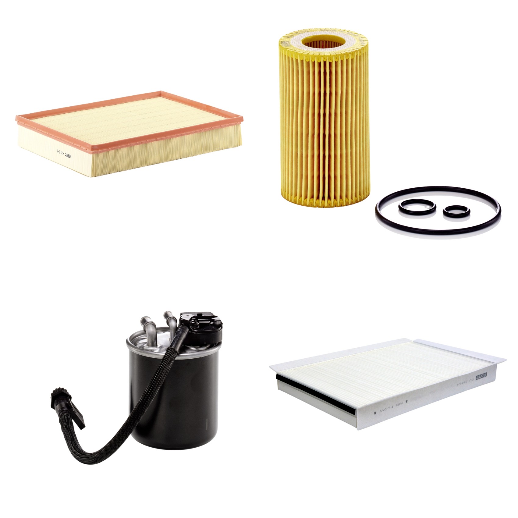 Kit Filtros de Ar Combustível Cabine Ar Condicionado Óleo - Mann-Filter - C4312/1 - CU3569/1 - HU7010z - WK820/18