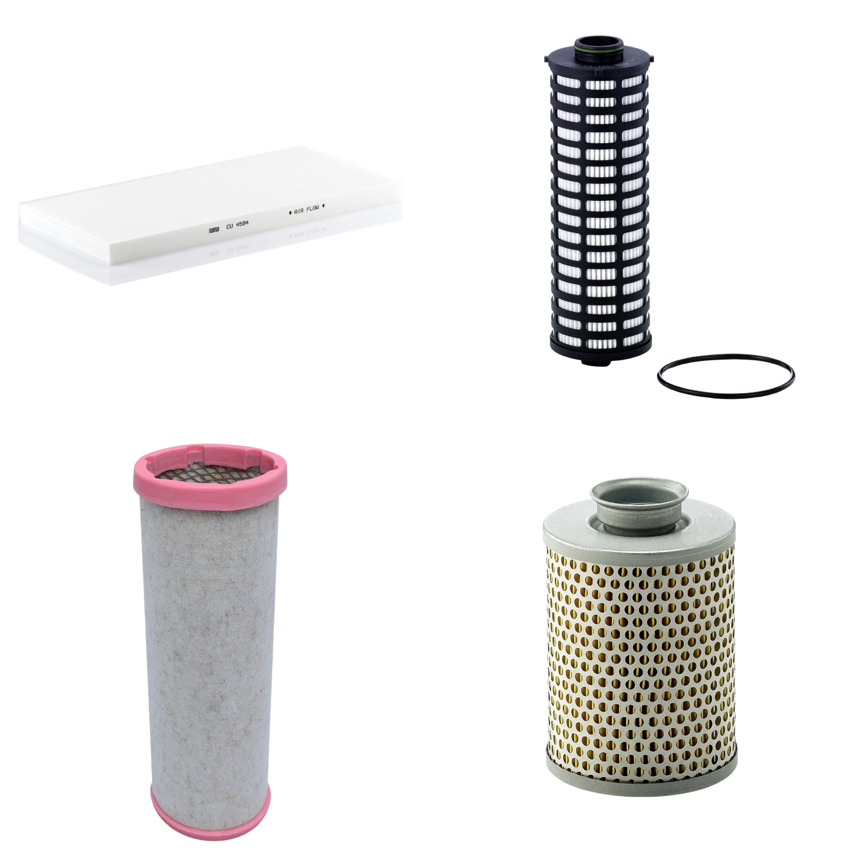 Kit Filtros de Ar Combustível Cabine Ar Condicionado Óleo - Mann-Filter - CF1550 - CU4594 - HU11002X - P919/7