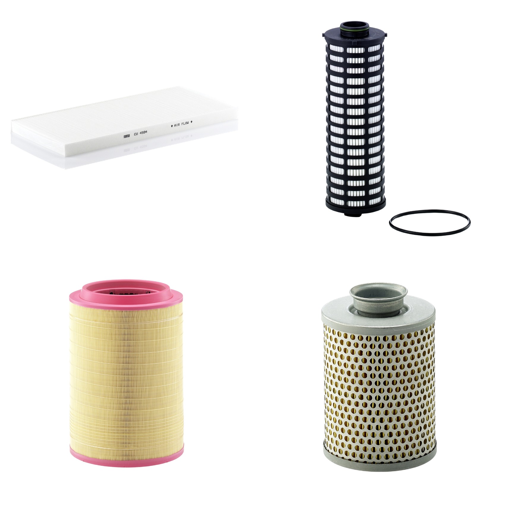 Kit Filtros de Ar Combustível Cabine Ar Condicionado Óleo - Mann-Filter - C321420/2 - CU4594 - HU11002X - P919/7