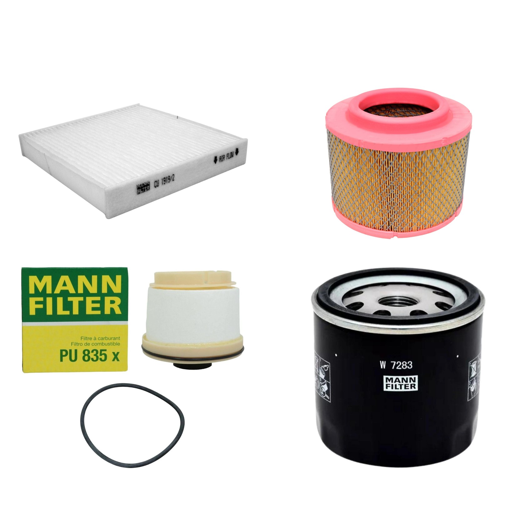 Kit Filtros de Ar Combustível Cabine Ar Condicionado Óleo - Mann-Filter - C23107/1 - CU1919/2 - PU835x - W7283