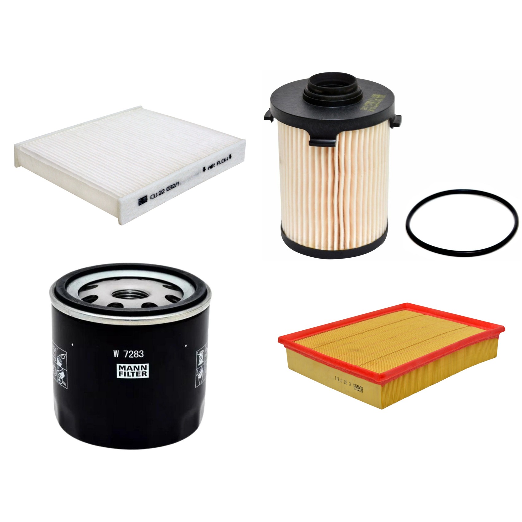 Kit Filtros de Ar Combustível Cabine Ar Condicionado Óleo - Mann-Filter - C33017/1 - CU22032/1 - PU9023Z - W7283