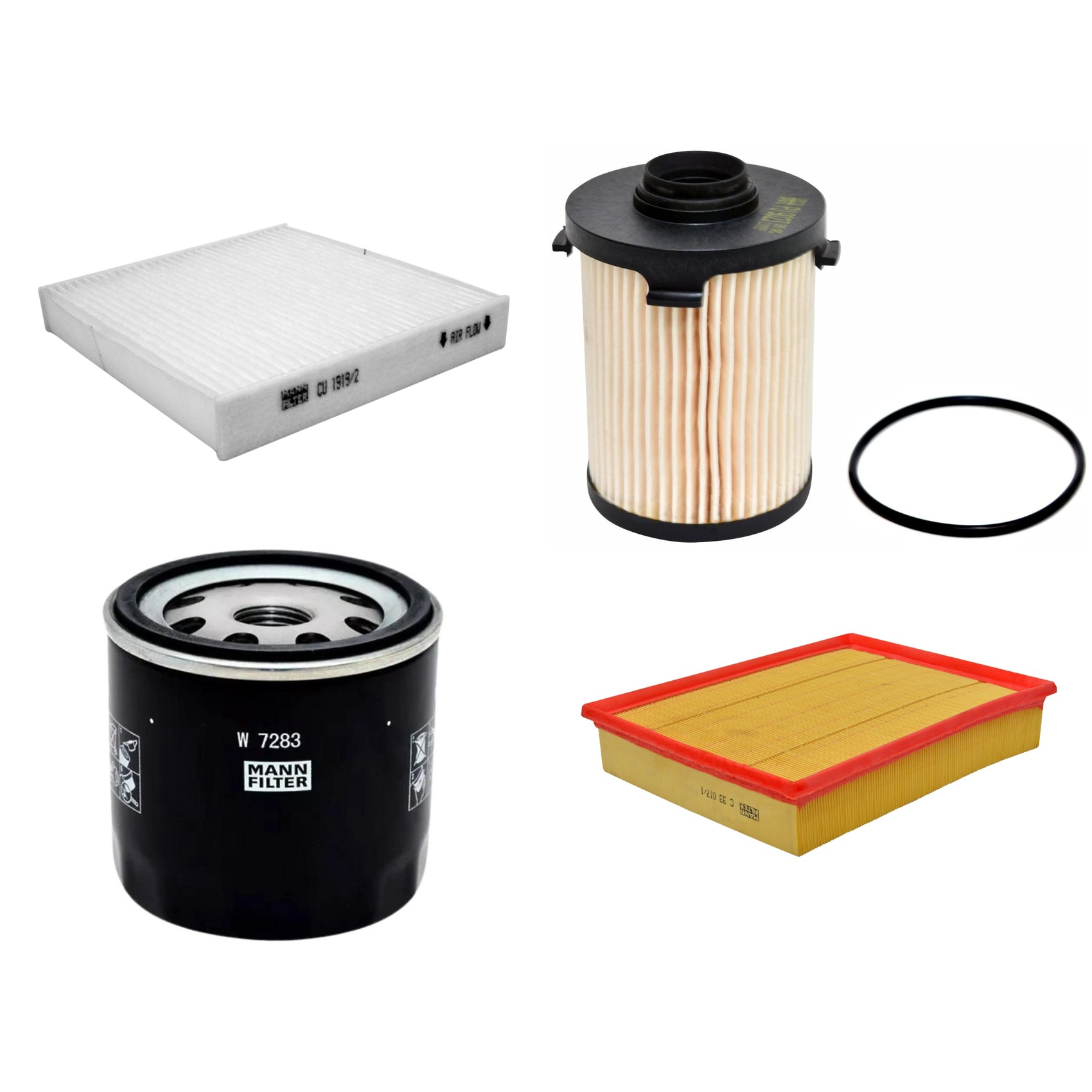 Kit Filtros de Ar Combustível Cabine Ar Condicionado Óleo - Mann-Filter - C33017/1 - CU1919/2 - PU9023Z - W7283