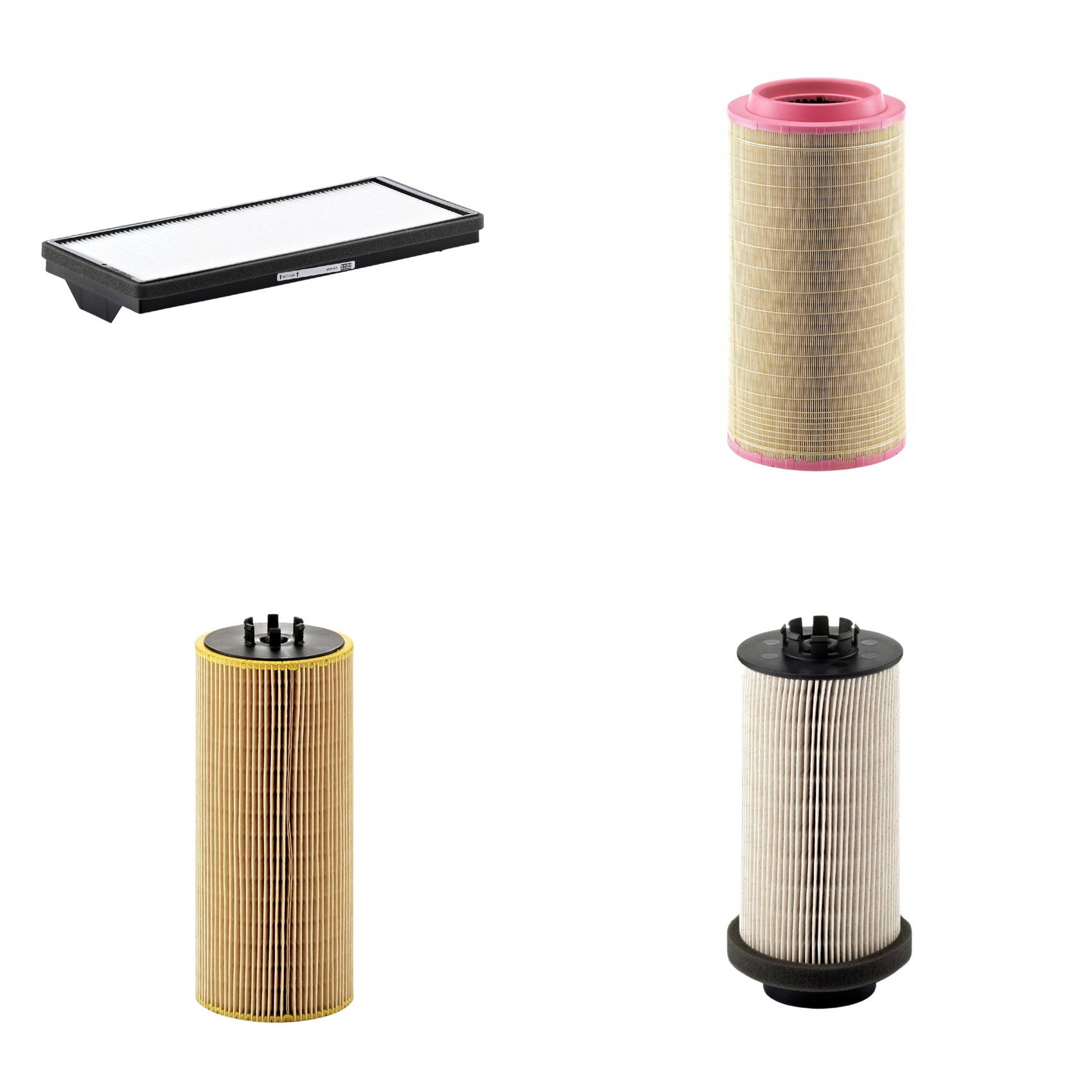 Kit Filtros de Ar Combustível Cabine Ar Condicionado Óleo - Mann-Filter - C271340 - CU4469 - HU12110x - PU999/1x