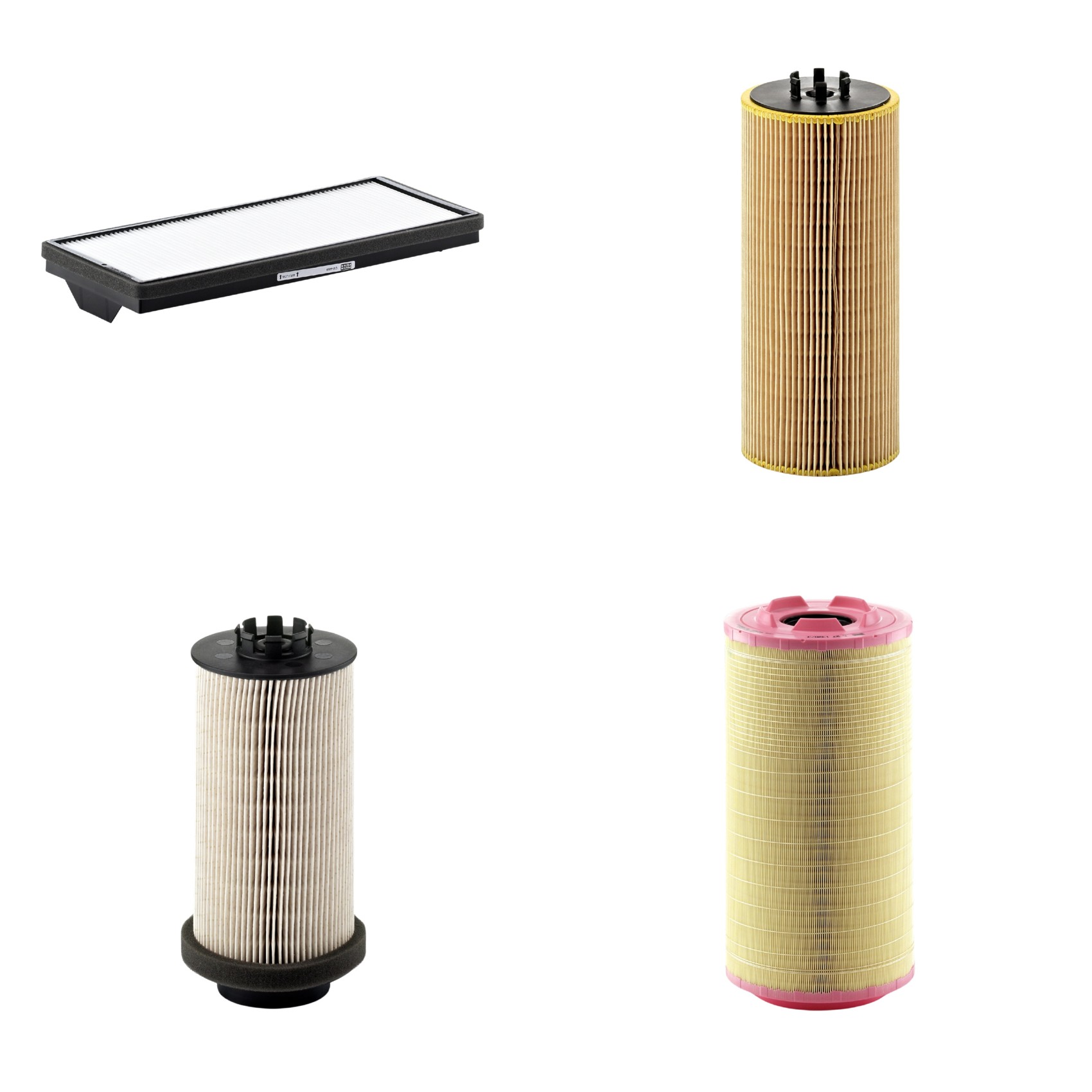 Kit Filtros de Ar Combustível Cabine Ar Condicionado Óleo - Mann-Filter - C271320/3 - CU4469 - HU12110x - PU999/1x