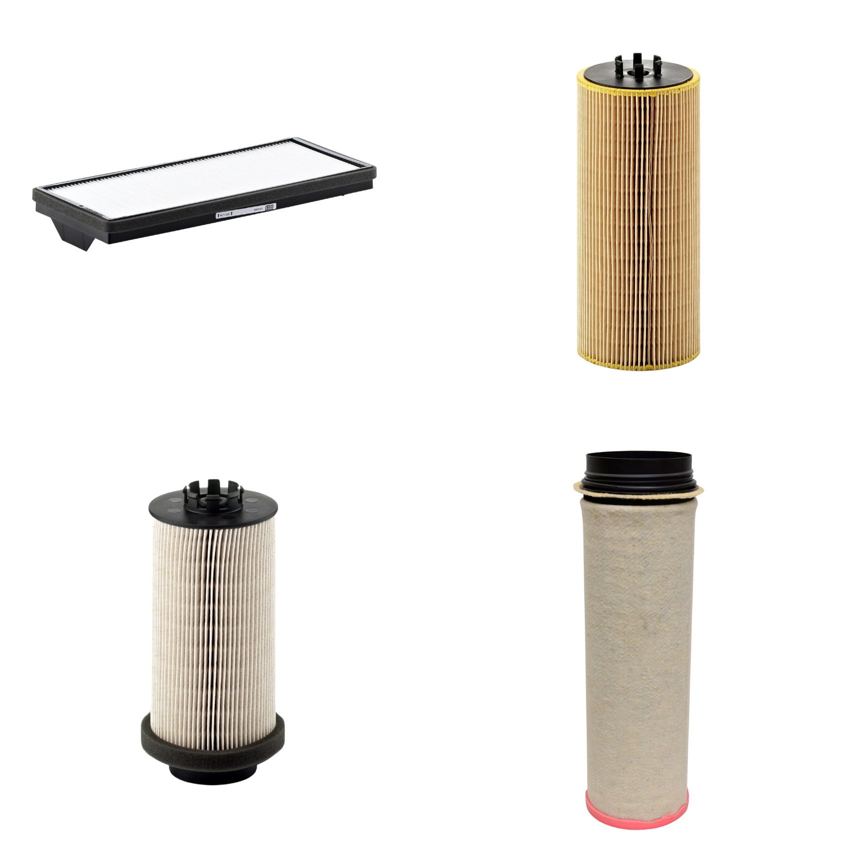 Kit Filtros de Ar Combustível Cabine Ar Condicionado Óleo - Mann-Filter - CF1651 - CU4469 - HU12110x - PU999/1x