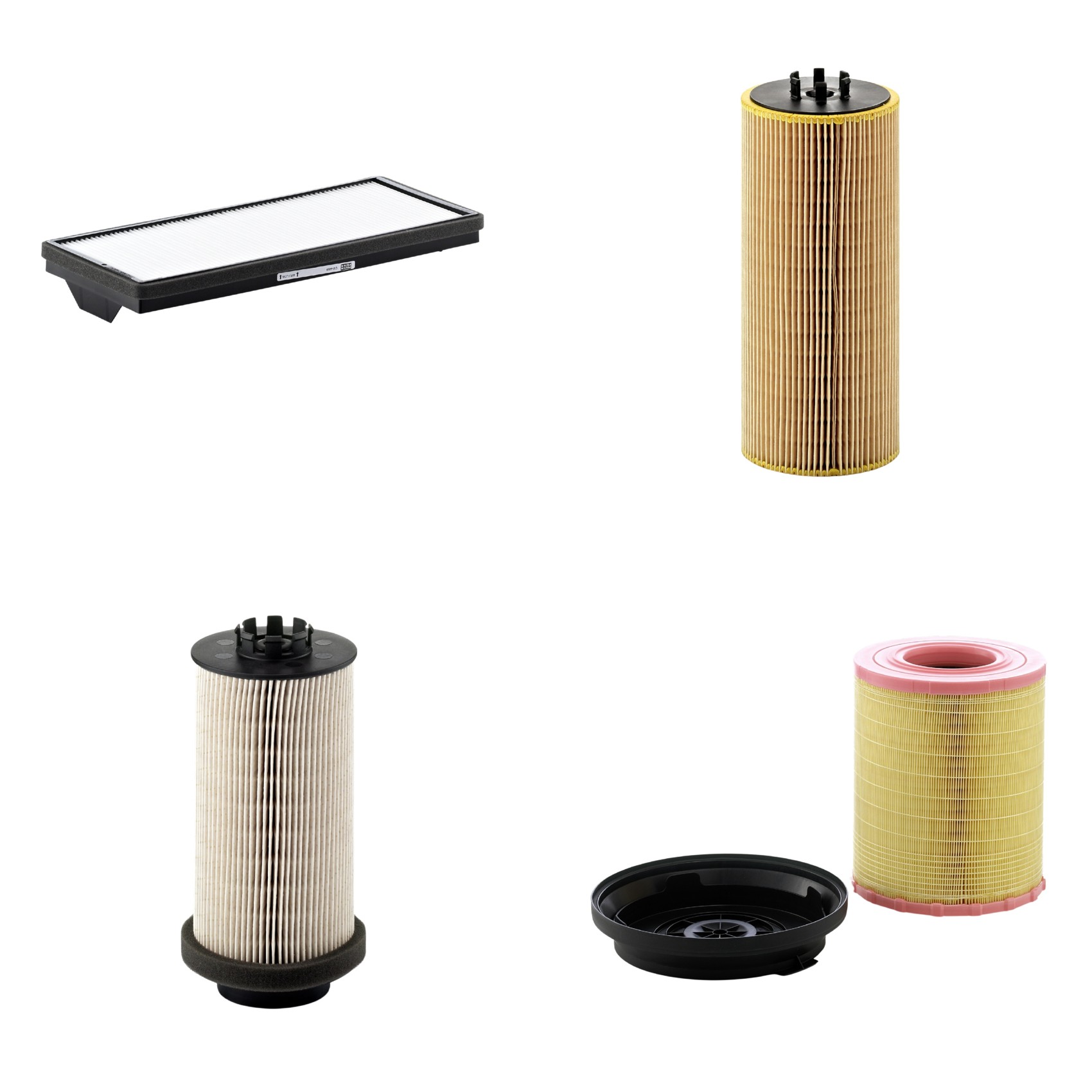 Kit Filtros de Ar Combustível Cabine Ar Condicionado Óleo - Mann-Filter - C29010KIT - CU4469 - HU12110x - PU999/1x