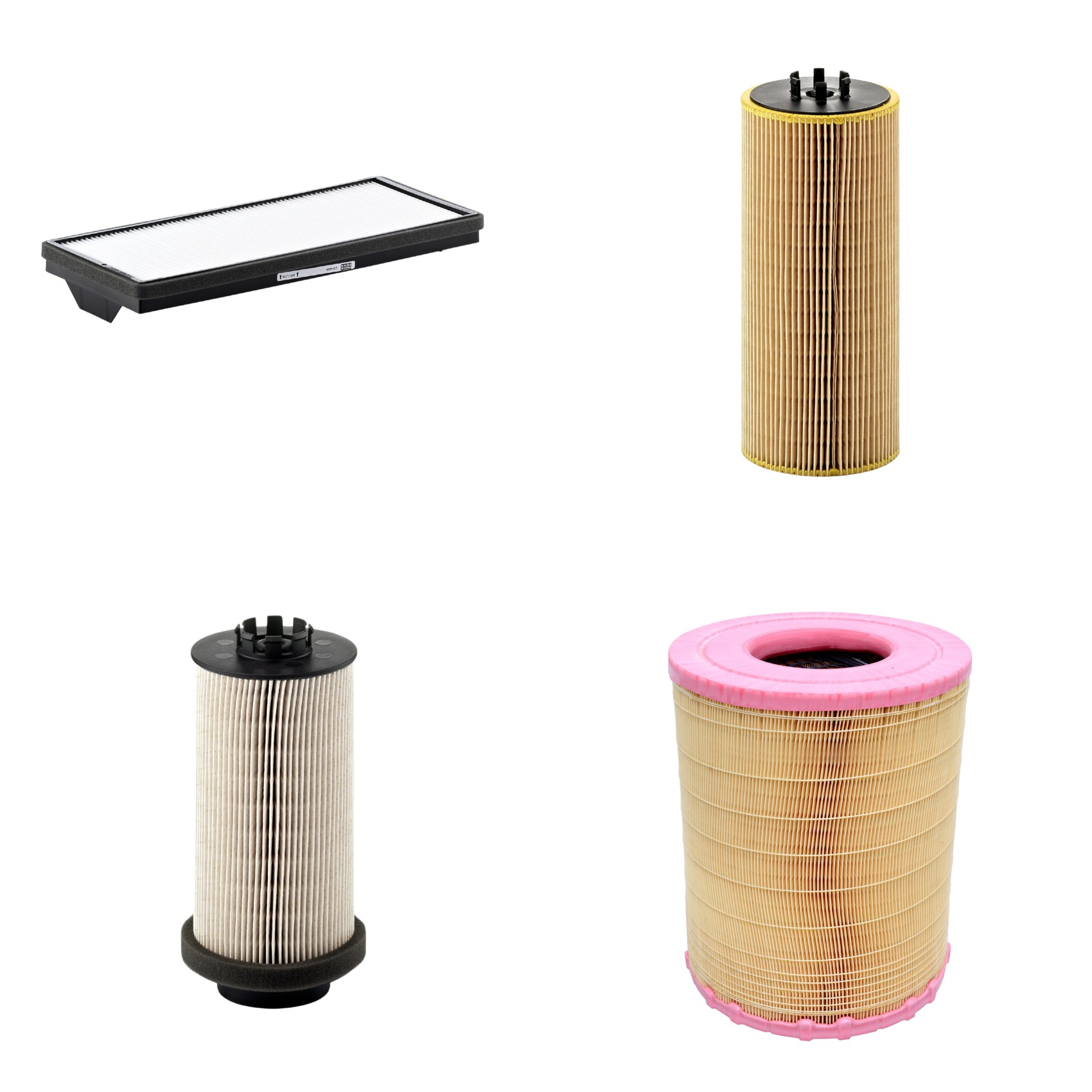Kit Filtros de Ar Combustível Cabine Ar Condicionado Óleo - Mann-Filter - C281012 - CU4469 - HU12110x - PU999/1x