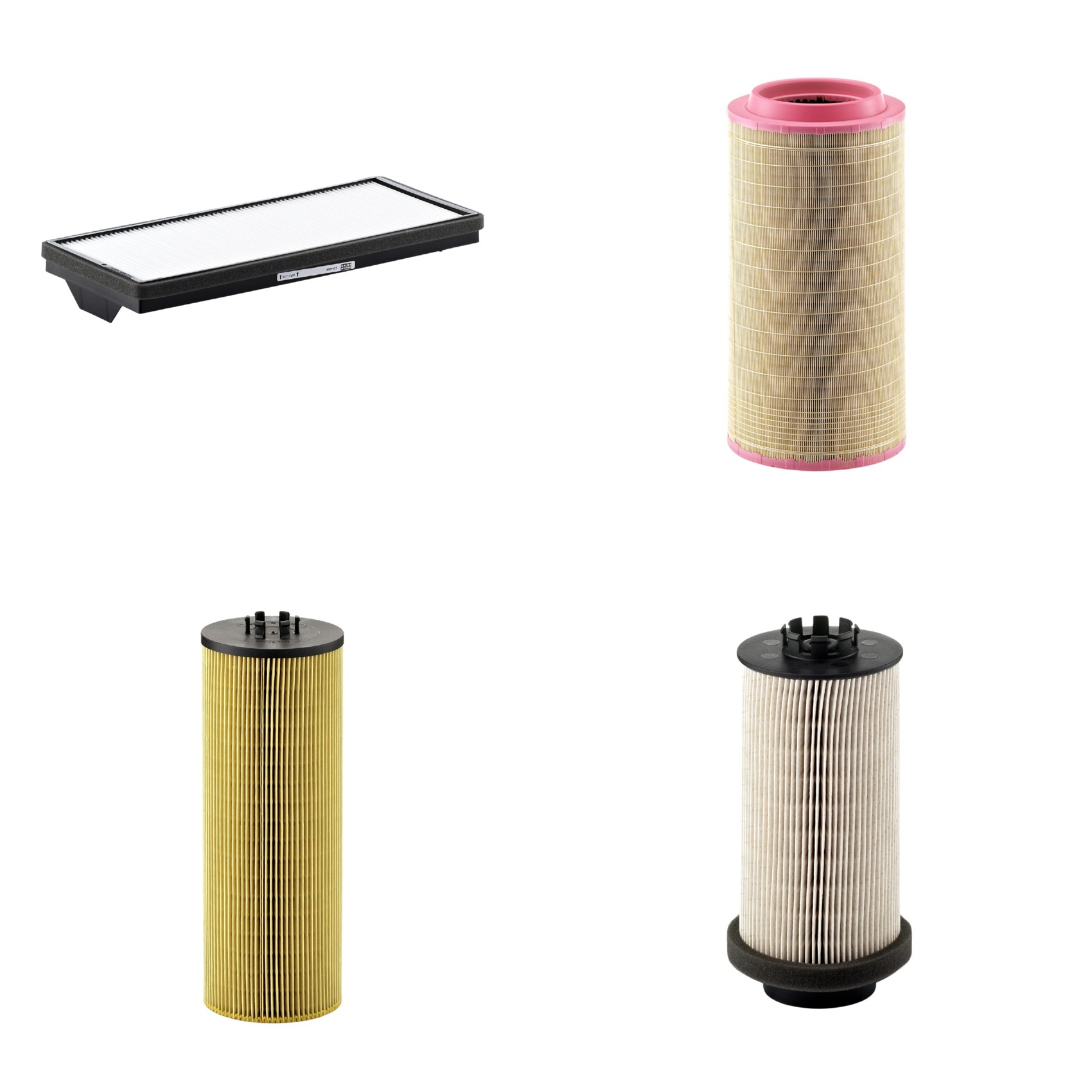 Kit Filtros de Ar Combustível Cabine Ar Condicionado Óleo - Mann-Filter - C271340 - CU4469 - HU12140x - PU999/1x