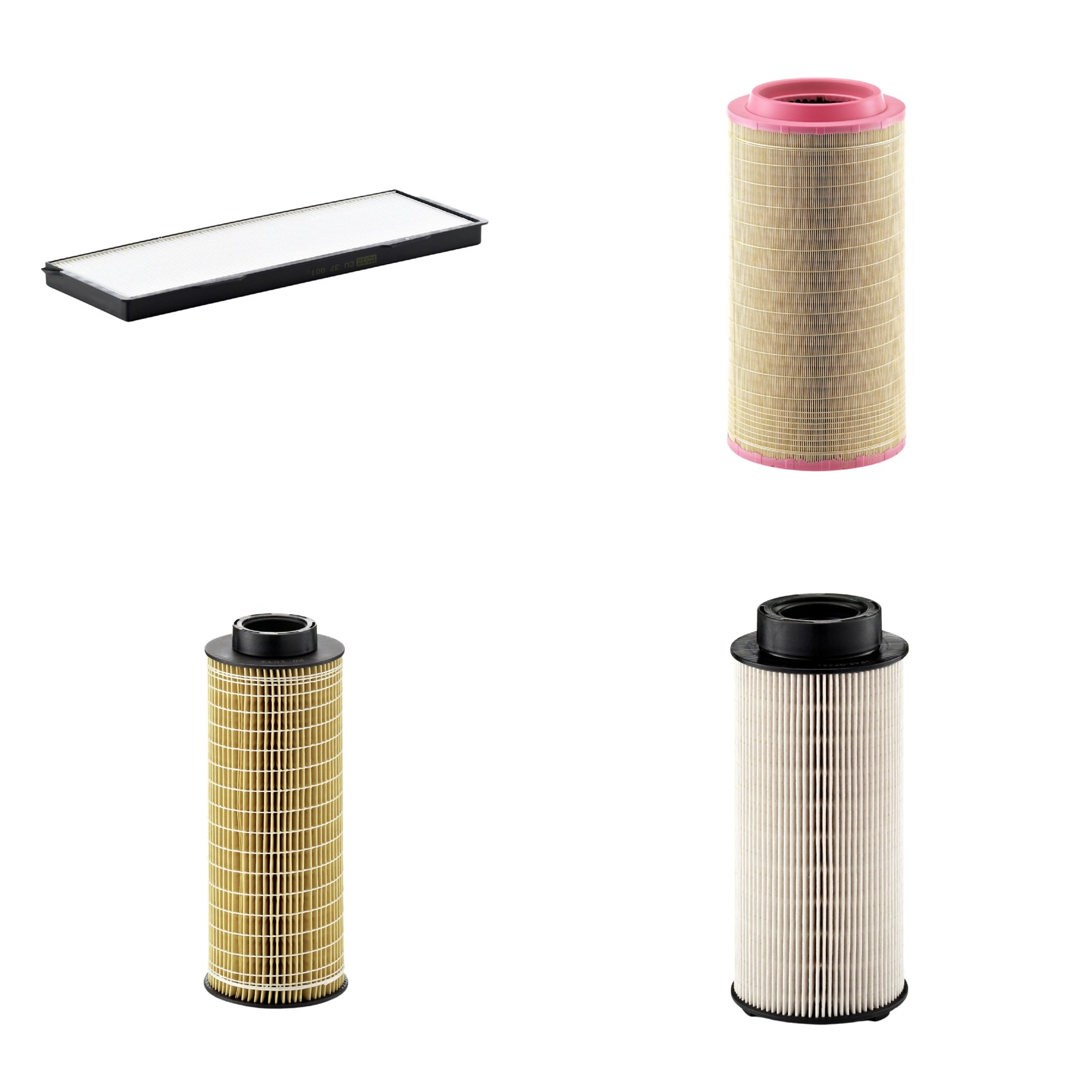 Kit Filtros de Ar Combustível Cabine Ar Condicionado Óleo - Mann-Filter - C271340 - CU37001 - HU1072x - PU941x