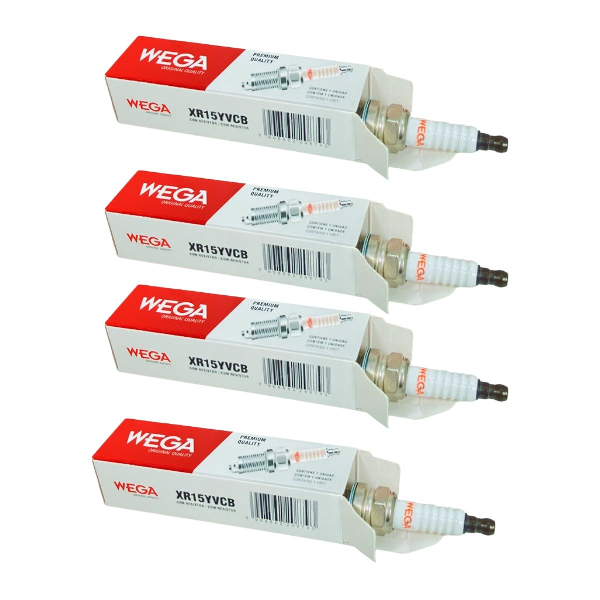 Jogo 4 Velas de Ignição - Wega - XR15YVCB