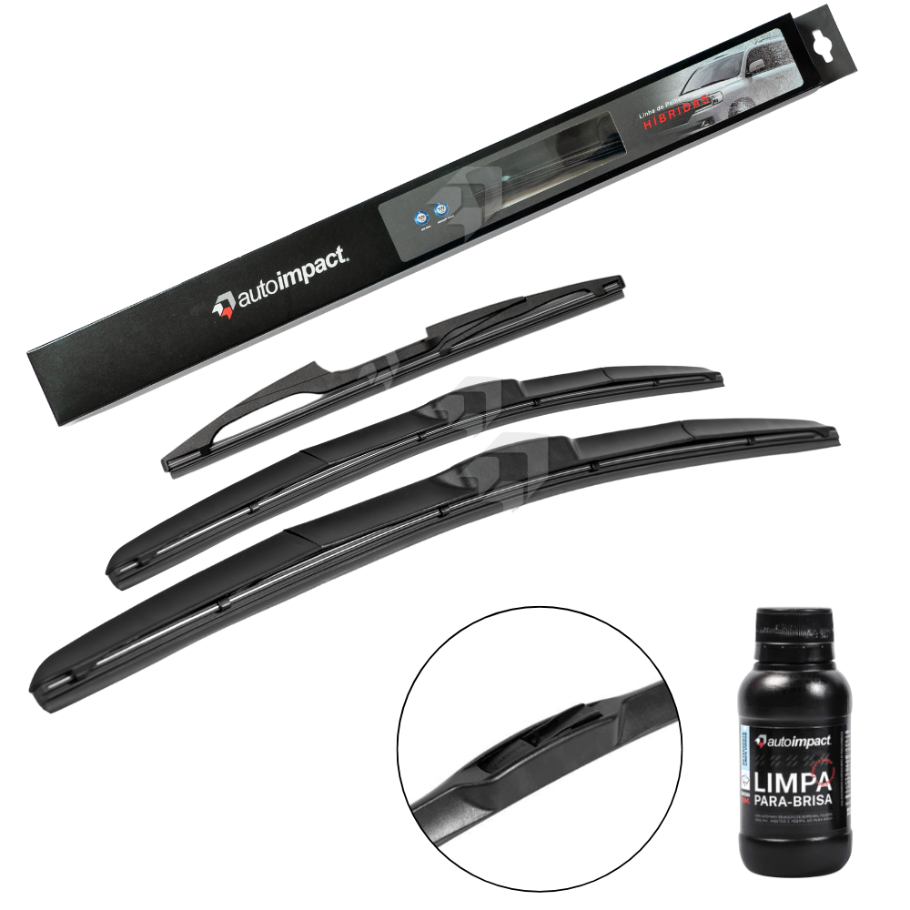 Kit de Palhetas do Limpador do Parabrisa e Traseira - Autoimpact - HI24 / HI18 / TR12