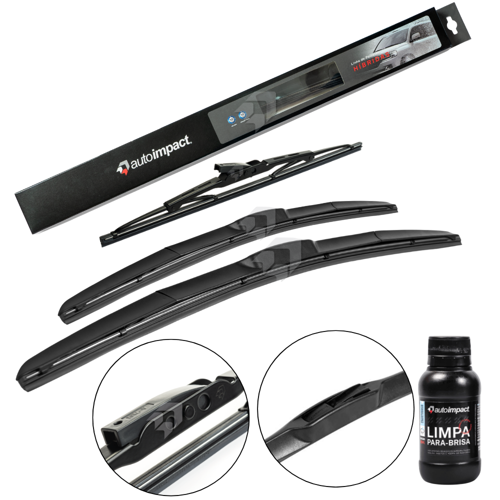 Kit de Palhetas do Limpador do Parabrisa e Traseira - Autoimpact - HI26 / HI20 / PU16