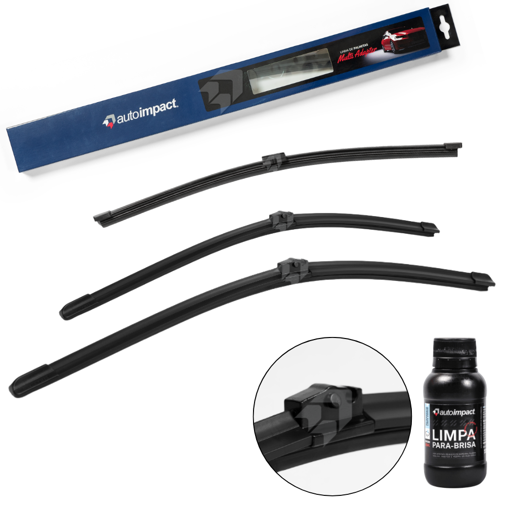 Kit de Palhetas do Limpador do Parabrisa e Traseira - Autoimpact - MA24 / MA19 / TS14