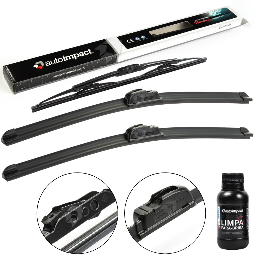Kit de Palhetas do Limpador do Parabrisa e Traseira - Autoimpact - PA18 / PU15