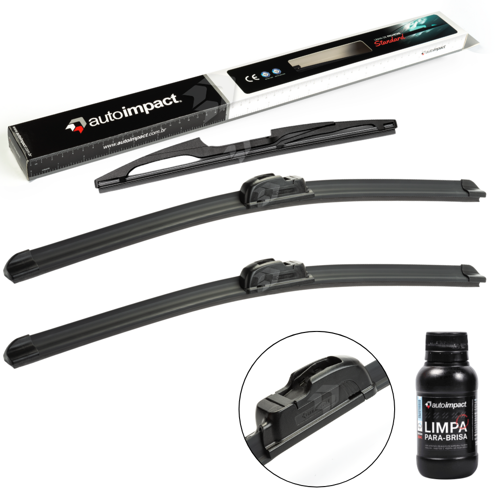 Kit de Palhetas do Limpador do Parabrisa e Traseira - Autoimpact - PA24 / TR15