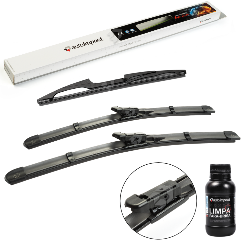 Kit de Palhetas do Limpador do Parabrisa e Traseira - Autoimpact - PB26 / PB15 / TR12