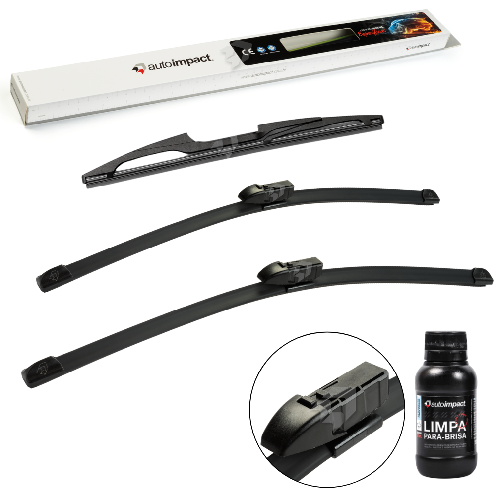 Kit de Palhetas do Limpador do Parabrisa e Traseira - Autoimpact - PC22 / PC18 / TR12