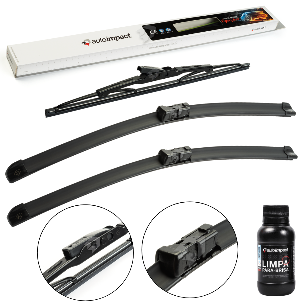 Kit de Palhetas do Limpador do Parabrisa e Traseira - Autoimpact - PF27 / PU11