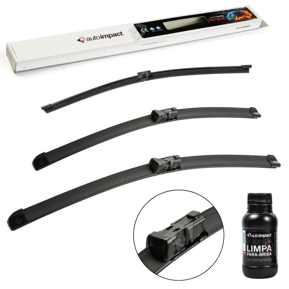 Kit de Palhetas do Limpador do Parabrisa e Traseira - Autoimpact - PF26 / PF20 / TS14