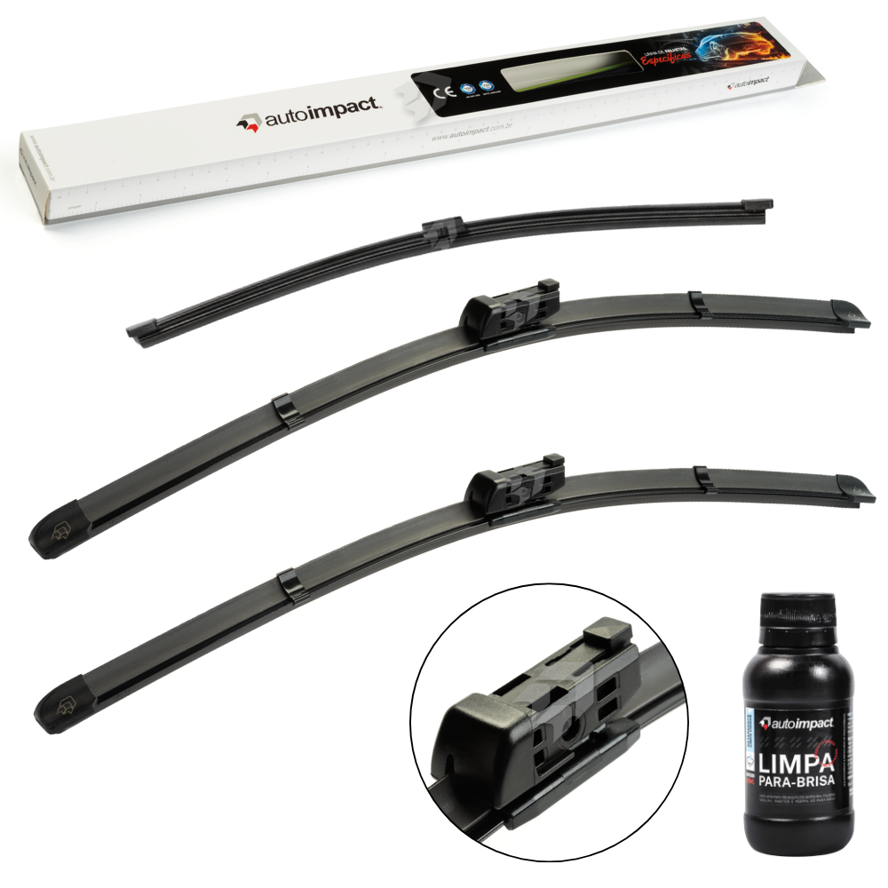 Kit de Palhetas do Limpador do Parabrisa e Traseira - Autoimpact - PG22 / TS12