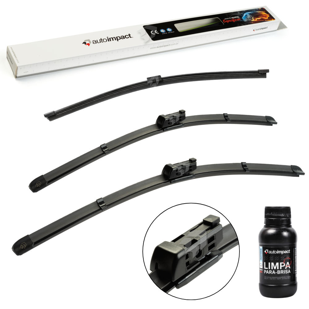 Kit de Palhetas do Limpador do Parabrisa e Traseira - Autoimpact - PG24 / PG19 / TS14