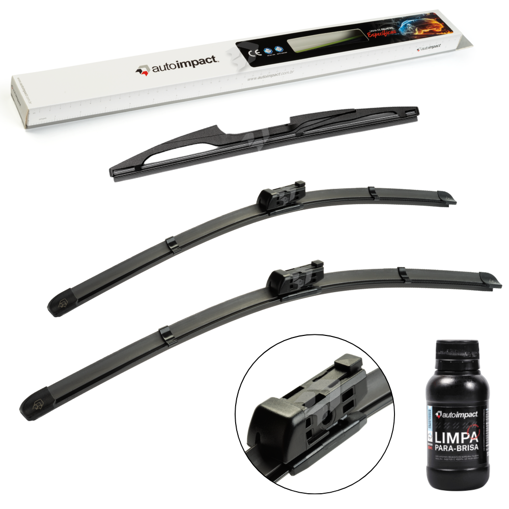 Kit de Palhetas do Limpador do Parabrisa e Traseira - Autoimpact - PG26 / PG18 / TR11