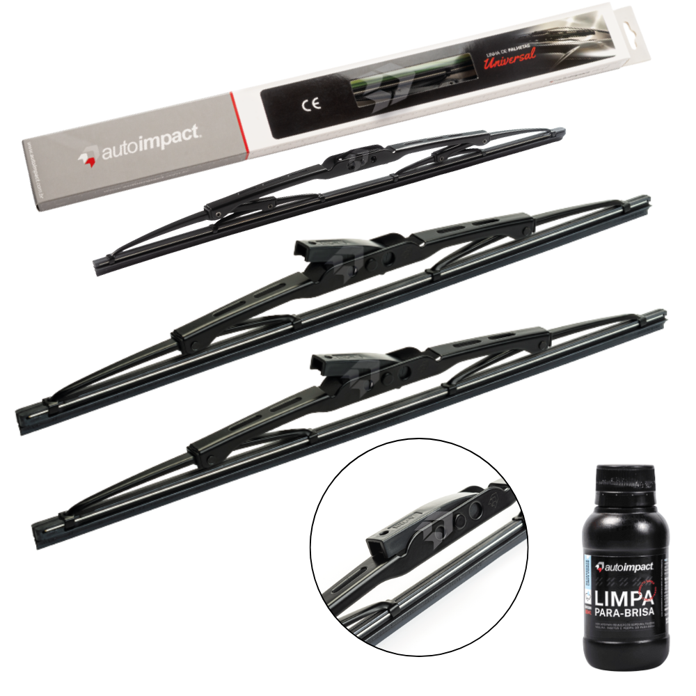 Kit de Palhetas do Limpador do Parabrisa e Traseira - Autoimpact - PU16 / PU13
