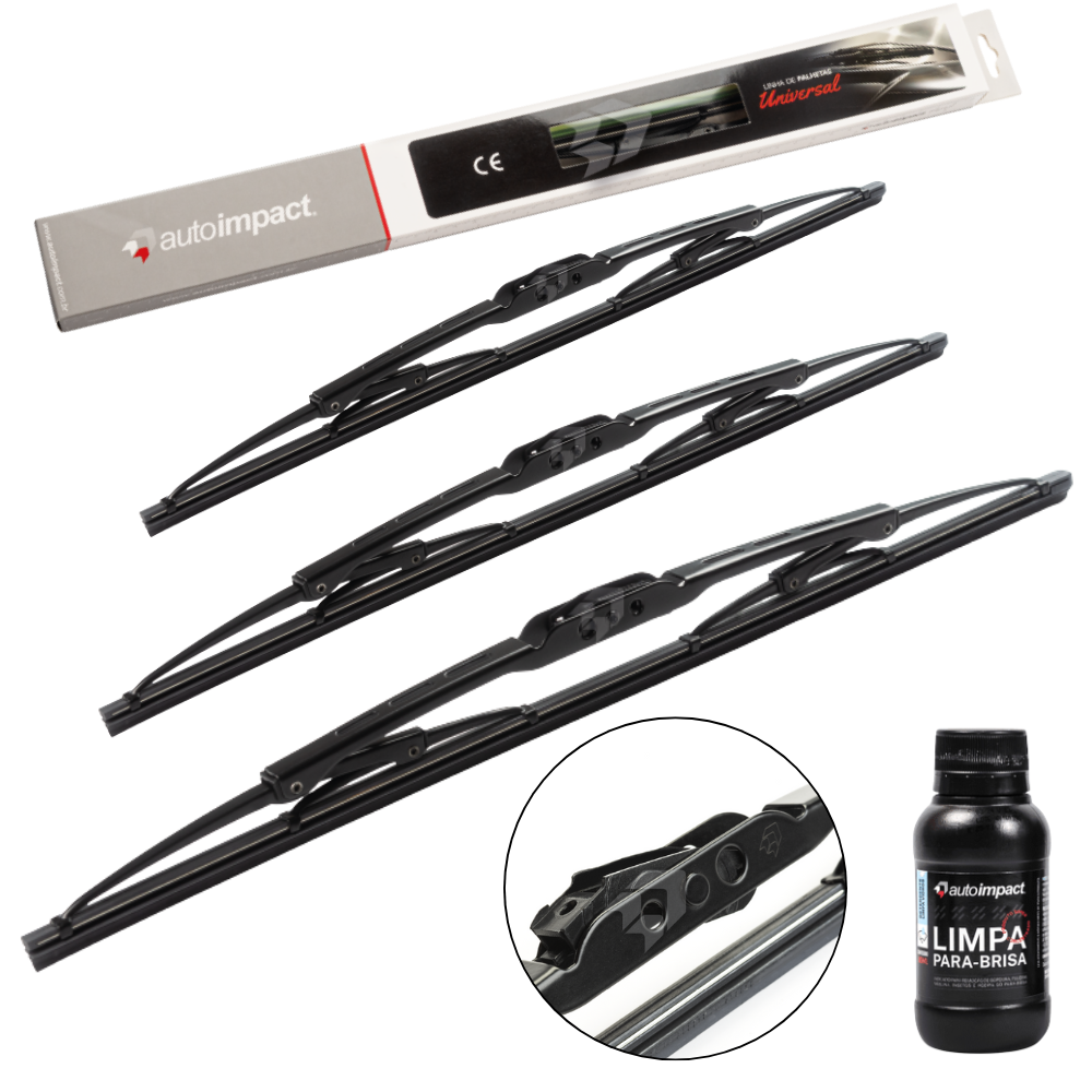 Kit de Palhetas do Limpador do Parabrisa e Traseira - Autoimpact - PU22 / PU19 / PU15