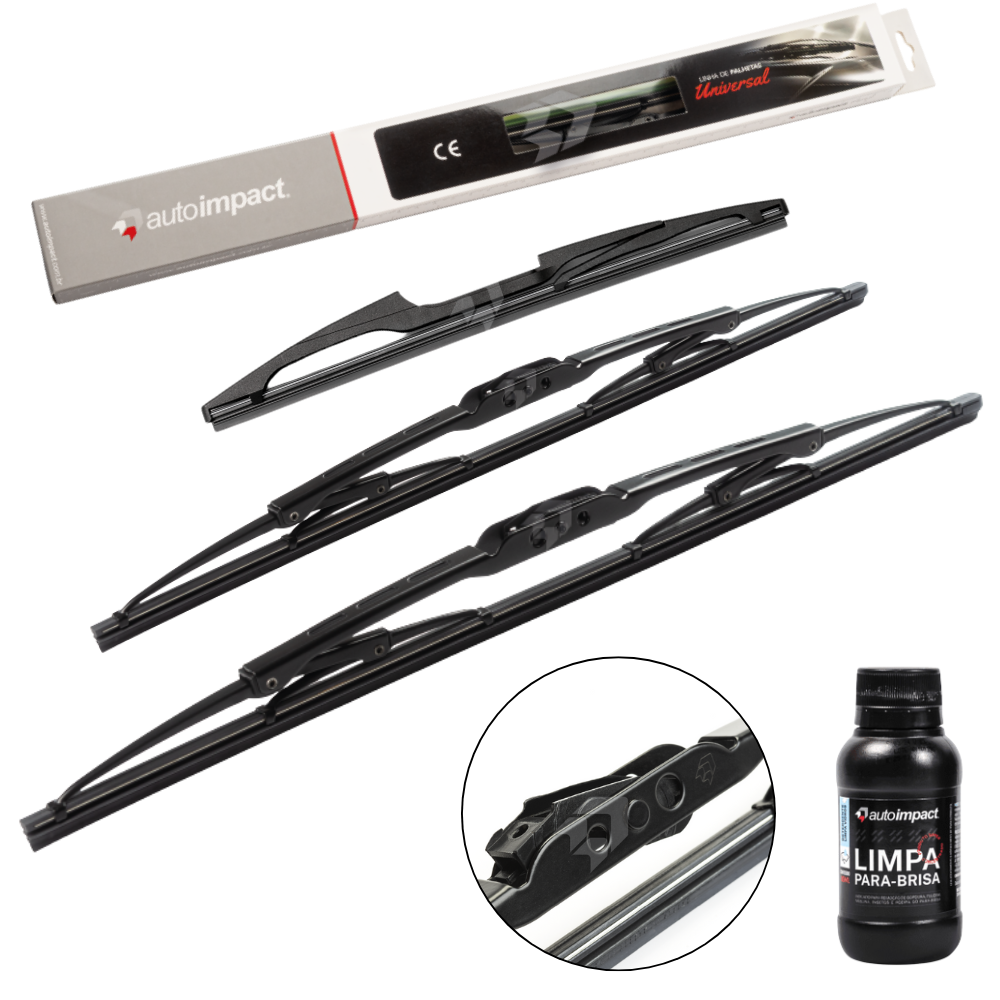 Kit de Palhetas do Limpador do Parabrisa e Traseira - Autoimpact - PU24 / PU19 / TR10