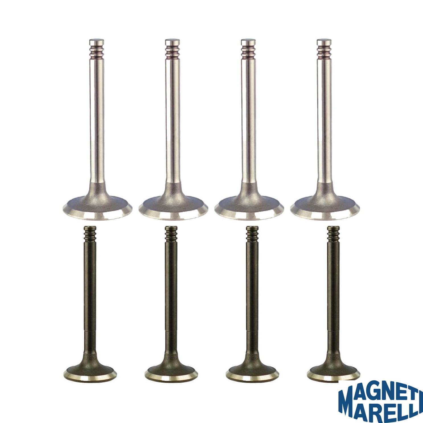 Kit com 4 Válvulas de Admissão e 4 Válvulas de Escape - Magneti Marelli - VAC01013 / VEC01033