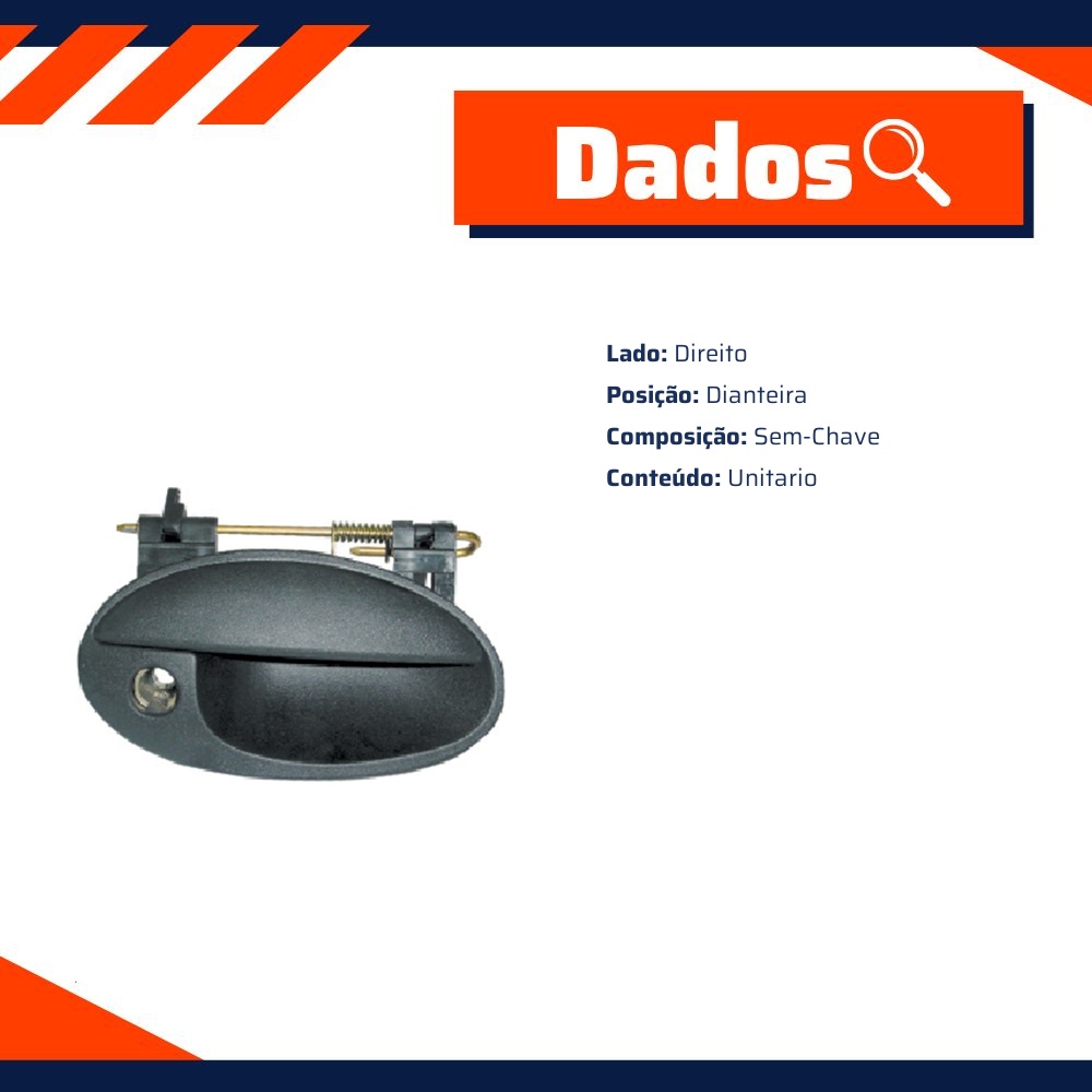 Maçaneta Externa para Chevrolet Celta e Prisma - Universal Automotive - 40706