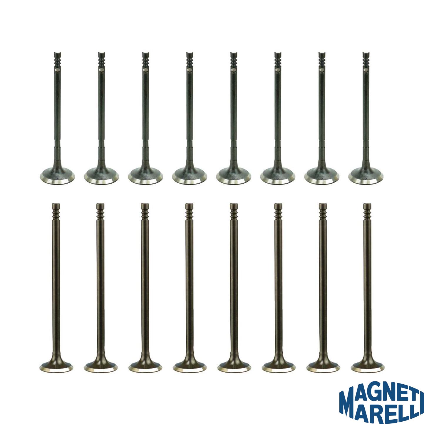 Kit com 8 Válvulas de Admissão e 8 Válvulas de Escape - Magneti Marelli - VAC03016 / VEC03038