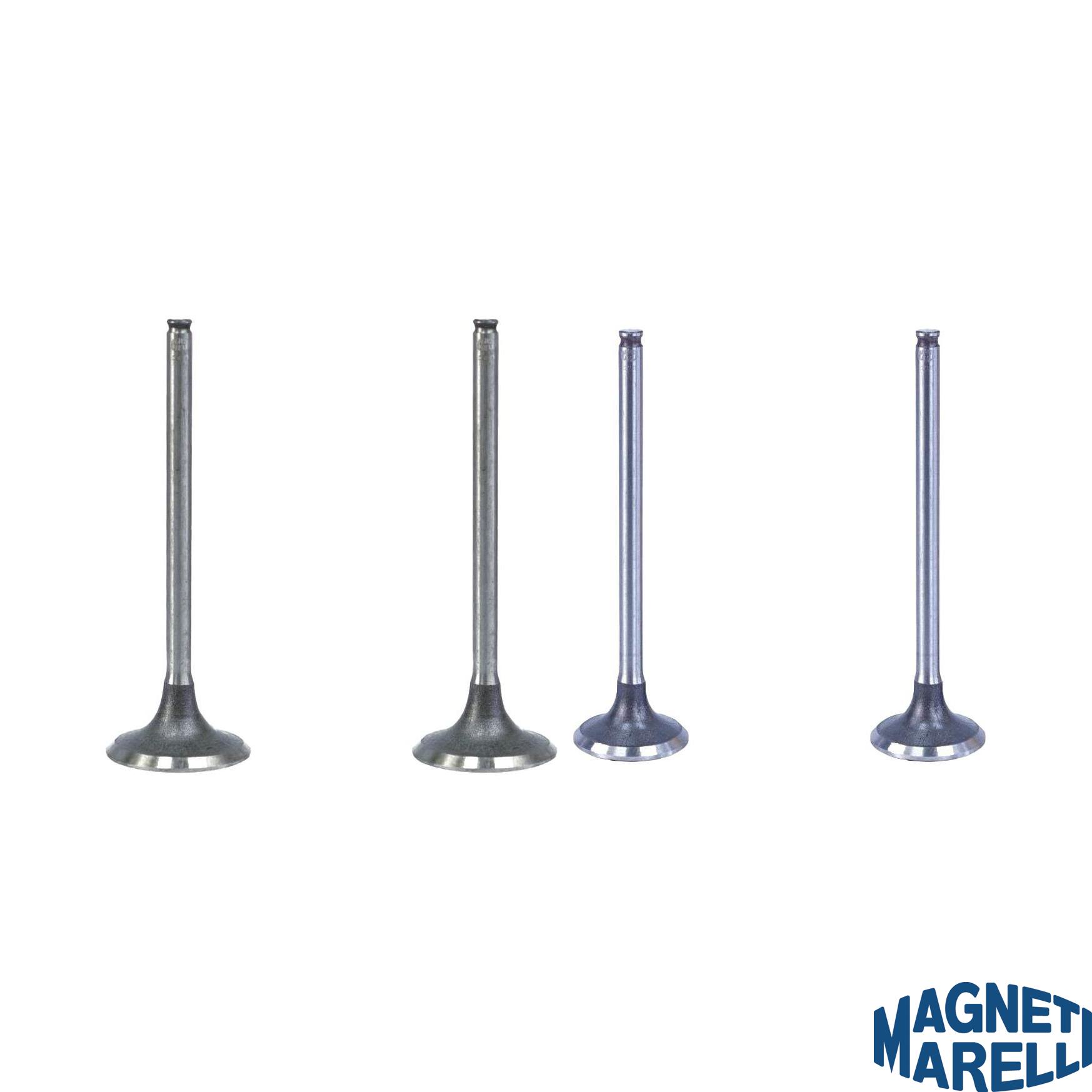 Kit com 2 Válvulas de Admissão e 2 Válvulas de Escape - Magneti Marelli - VAC41019 / VEC41020