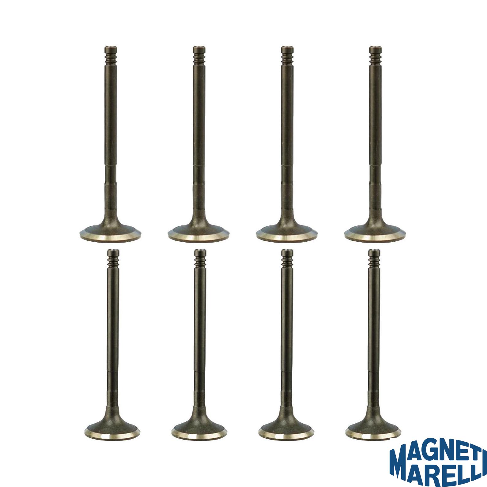 Kit com 4 Válvulas de Admissão e 4 Válvulas de Escape - Magneti Marelli - VAC02002 / VEC02004
