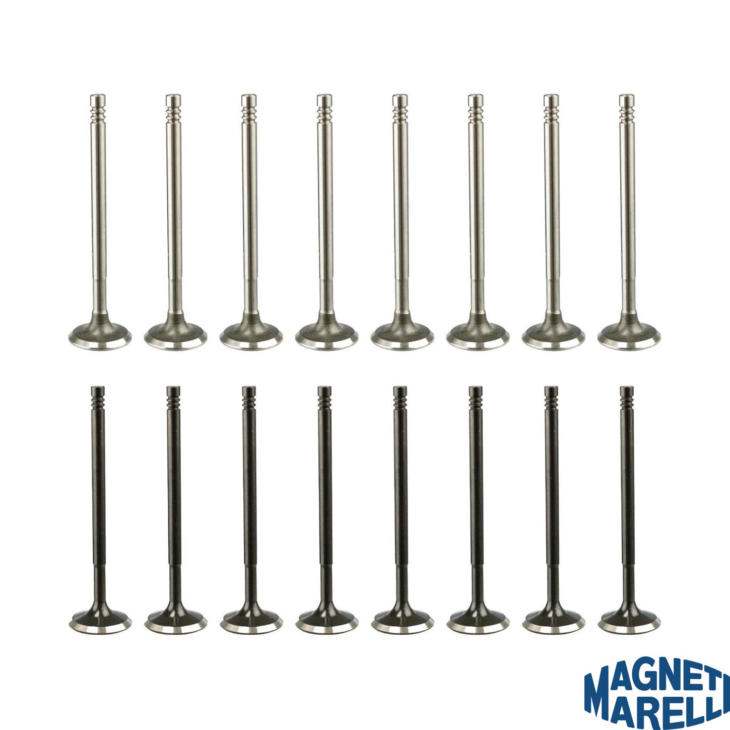 Kit com 8 Válvulas de Admissão e 8 Válvulas de Escape - Magneti Marelli - VAC03001 / VEC04026