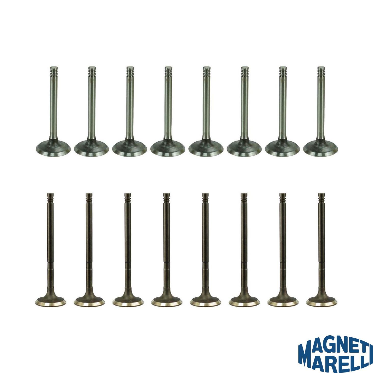 Kit com 8 Válvulas de Admissão e 8 Válvulas de Escape - Magneti Marelli - VAC01001 / VEC08019