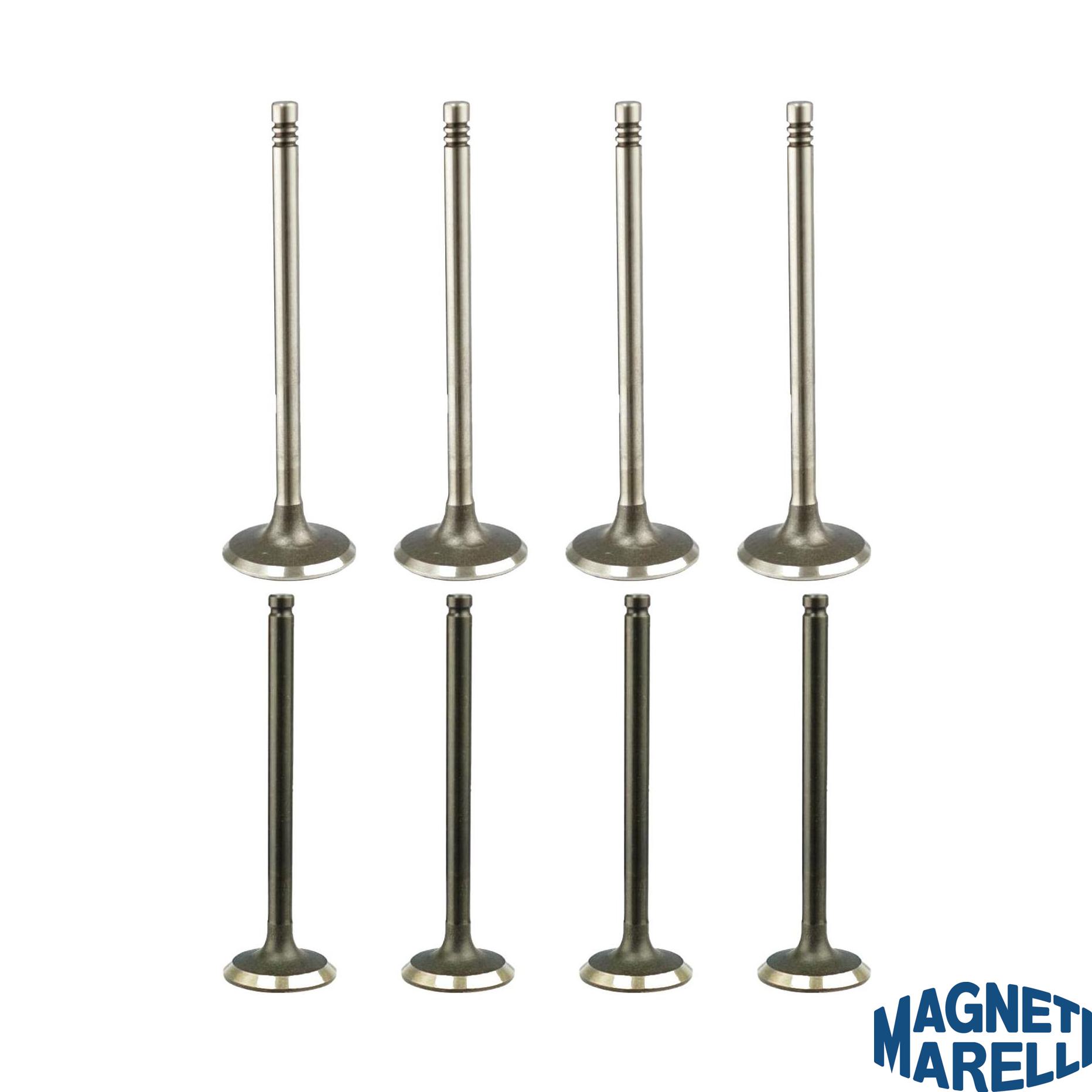 Kit com 4 Válvulas de Admissão e 4 Válvulas de Escape - Magneti Marelli - VAC04016 / VEC04022