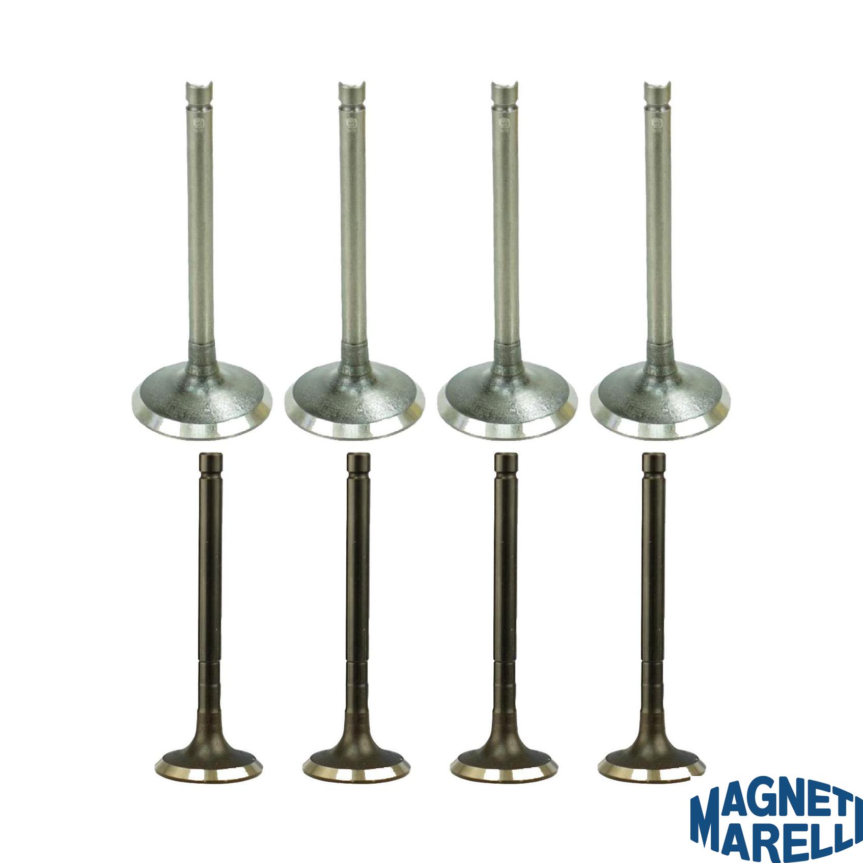 Kit com 4 Válvulas de Admissão e 4 Válvulas de Escape - Magneti Marelli - VAC22002 / VEC22007