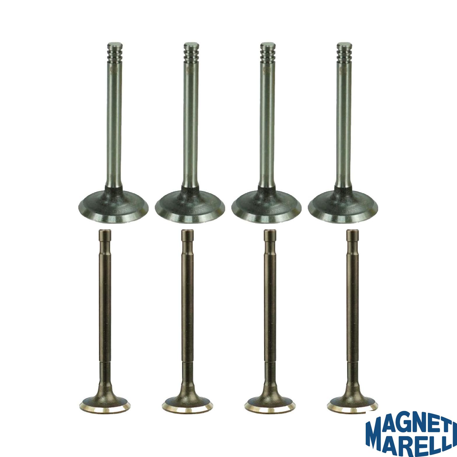 Kit com 4 Válvulas de Admissão e 4 Válvulas de Escape - Magneti Marelli - VAC01001 / VEC08017