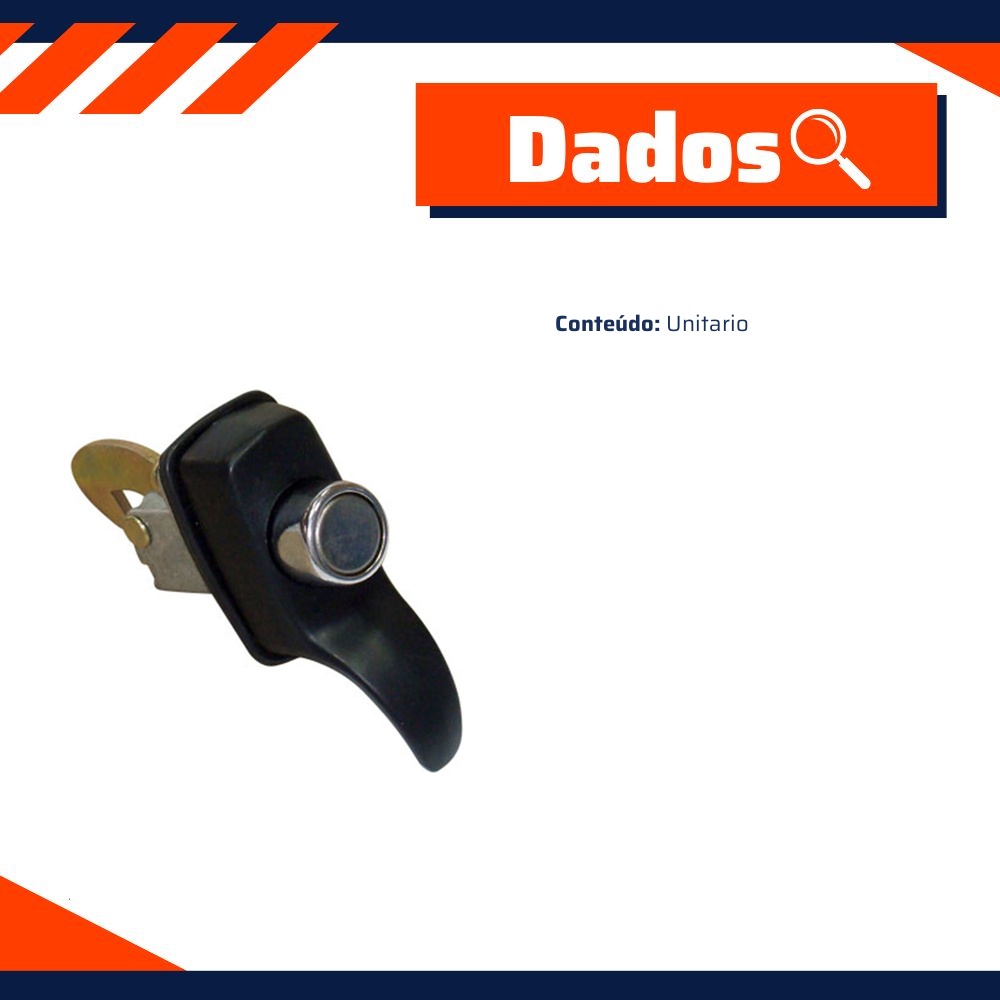 Maçaneta Externa C/ Puxador - Preto - S/Chave - Universal - 60548