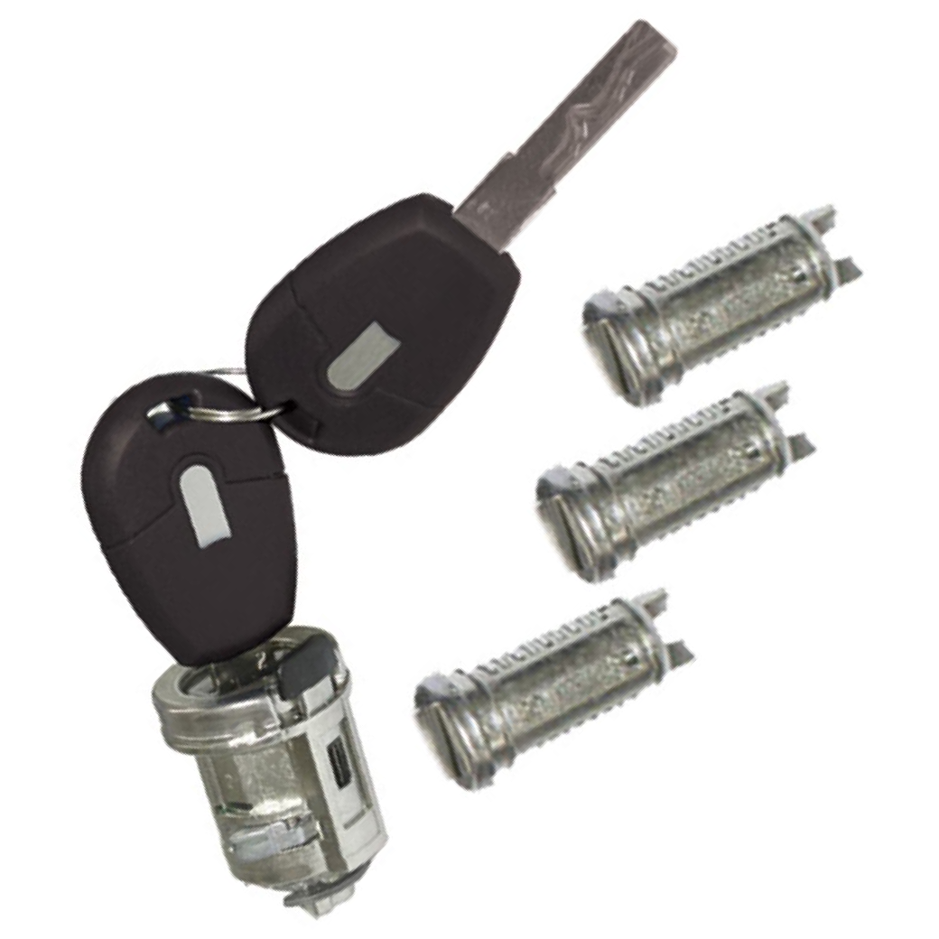 Conjunto de Cilindros Com Chave - Perfil Snake Key - Ignição - Portas - Porta-Malas - Universal - 71031
